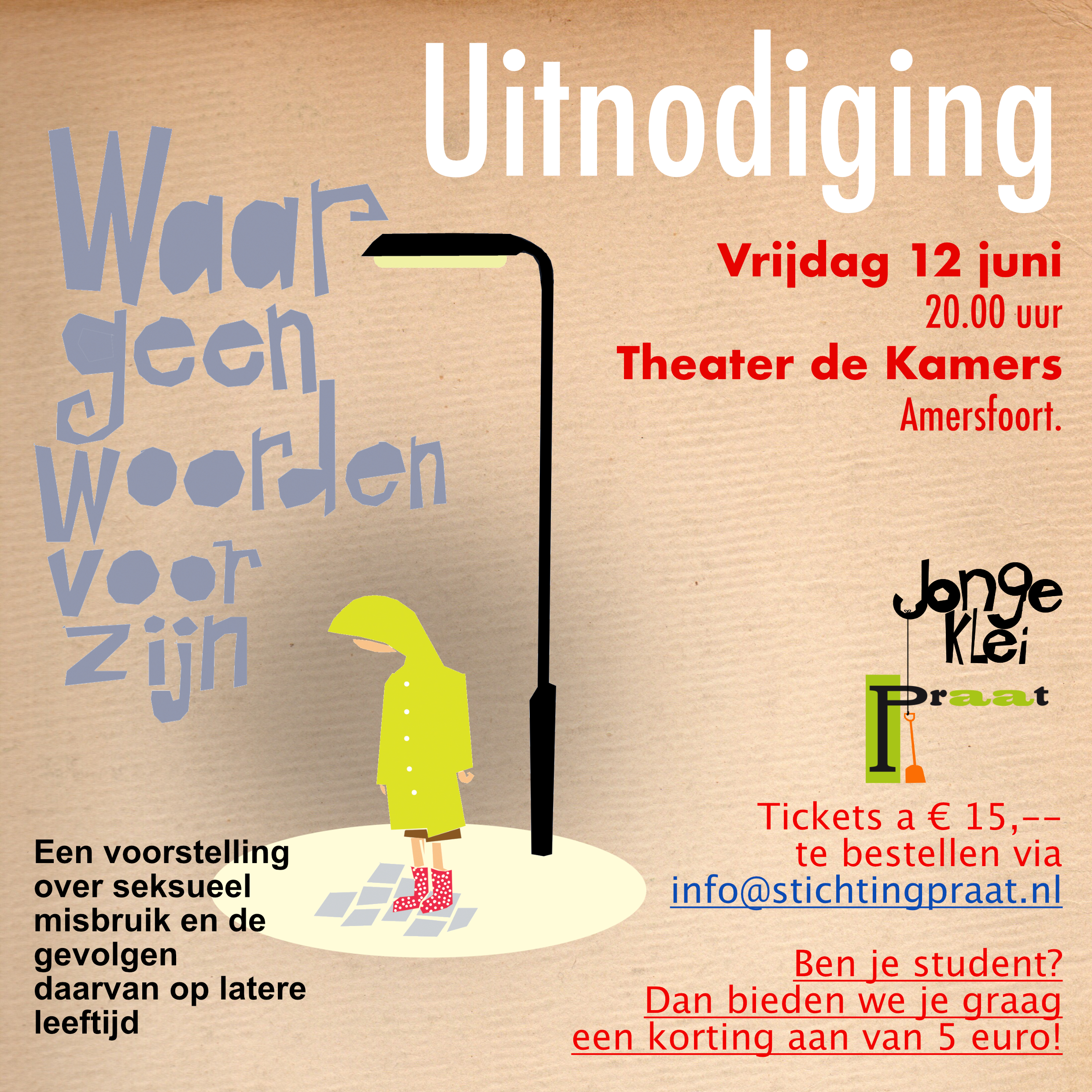 Voorstelling ‘Waar geen woorden voor zijn’, 12 juni in Amersfoort